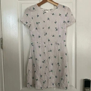 Free People White 100% Rayon Keyhole A-Line Dress Size 0